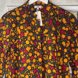 Zuri Kenya dress Black and orange Patterned